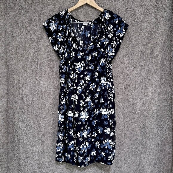 GAP Floral Print Raglan Sleeved Shift Dress - Picture 1 of 11